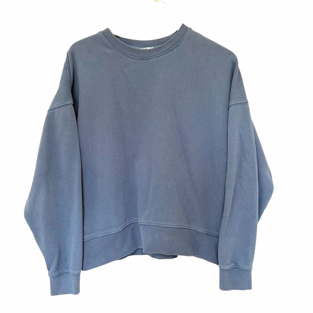 Zara Blue Crewneck Sweatshirt Sz M